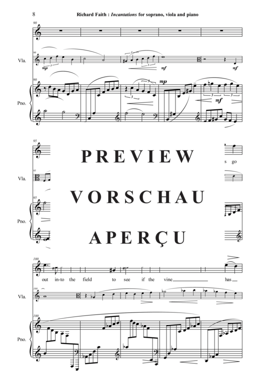 Product gallery: Page 9 of 21 Incantations , , (soprano, viola + piano)