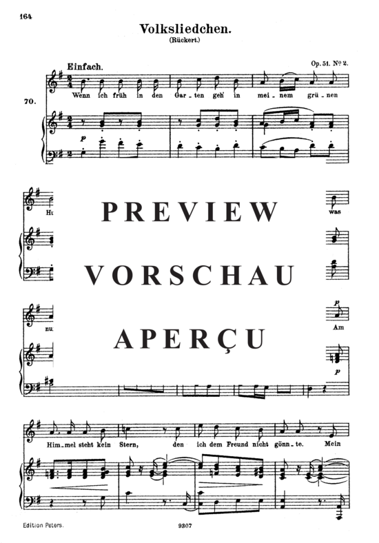 gallery: Volksliedchen Op.51 No.2 , , (Gesang hoch + Klavier)