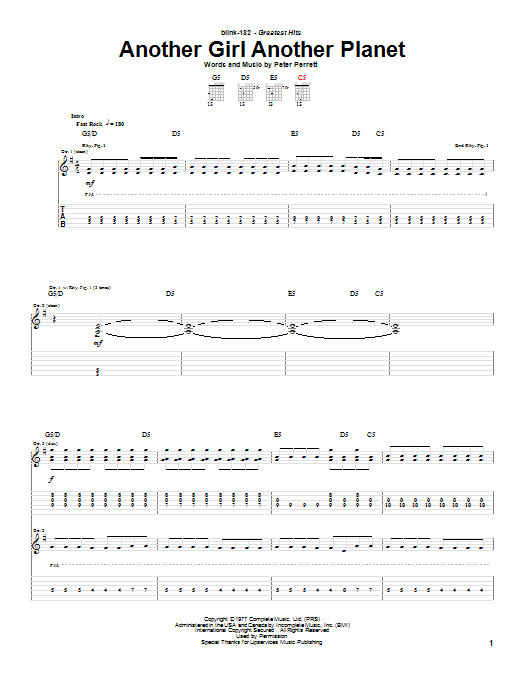 Product gallery: Page 1 of 1 Another Girl Another Planet, Blink-182