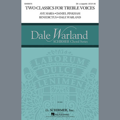 cover: Two Classics For Treble Voices, Dale Warland