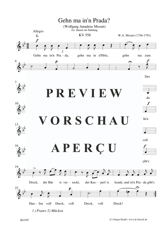 Produktbild zu: Gehn ma in´n Prada? KV 558Wolfgang Amadeus Mozart