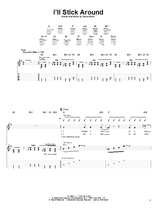 Product gallery: Page 1 of 1 I'll Stick Around, Foo Fighters