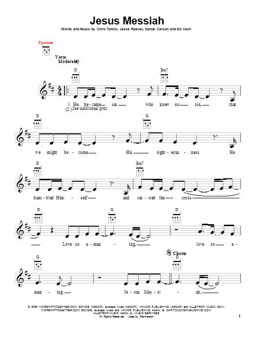 Product gallery: Page 1 of 1 Jesus Messiah, Chris Tomlin