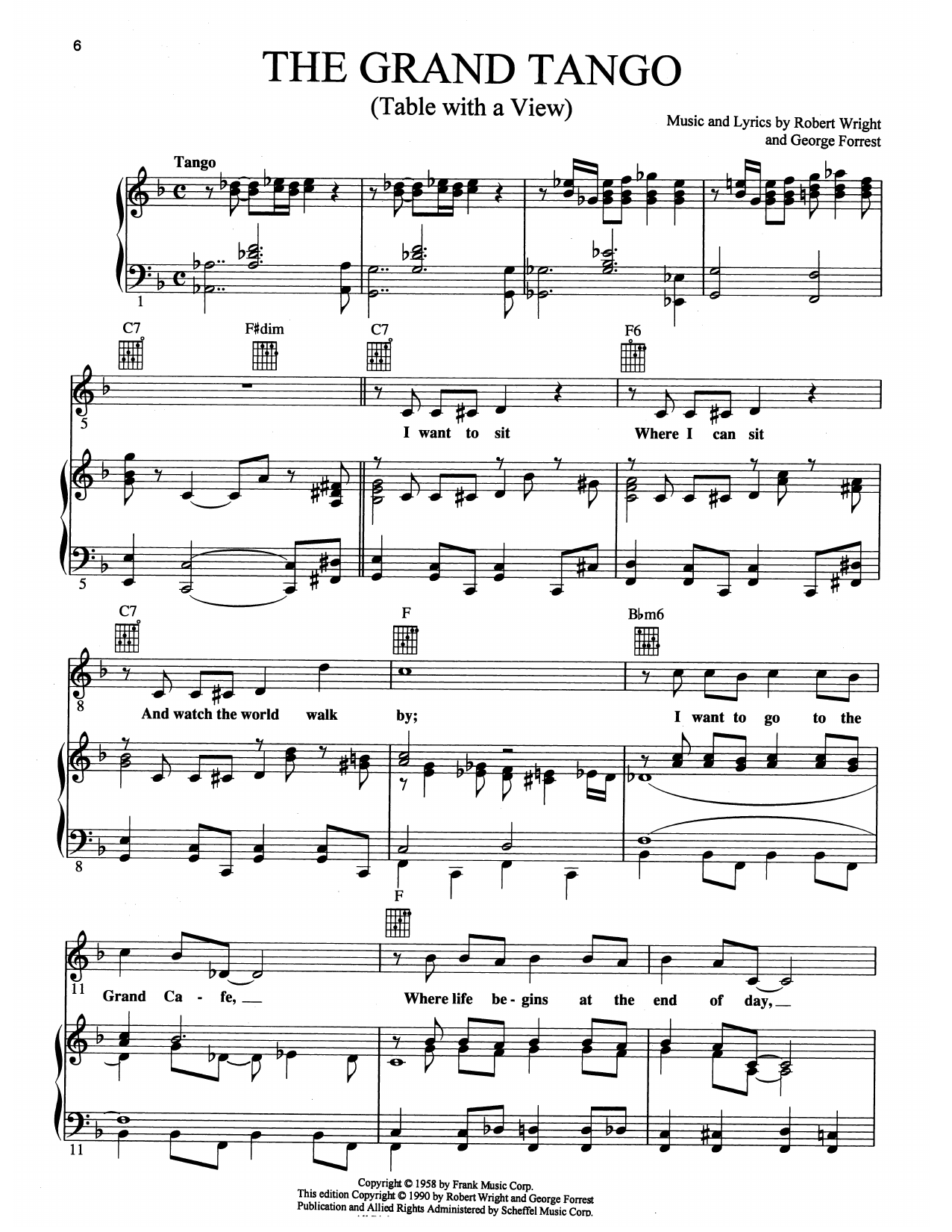 Produktbild zu: The Grand Tango (Table With A View) (from Grand Hotel: The Musical)