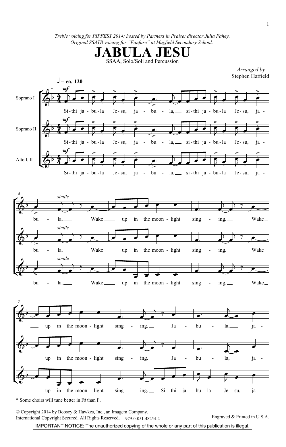 Product gallery: Page 1 of 1 Jabula Jesu, Stephen Hatfield