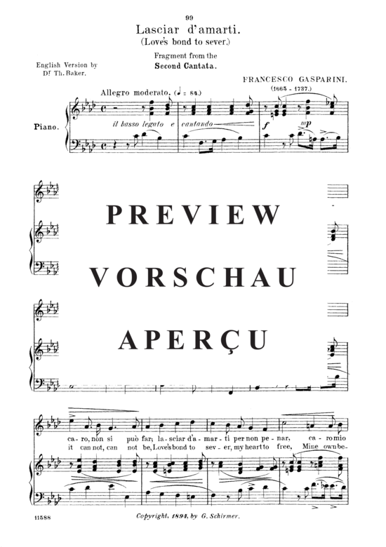 Product gallery: Page 2 of 5 Lasciar d'amarti, Parisotti, Alessandro, Medium Voice and Piano