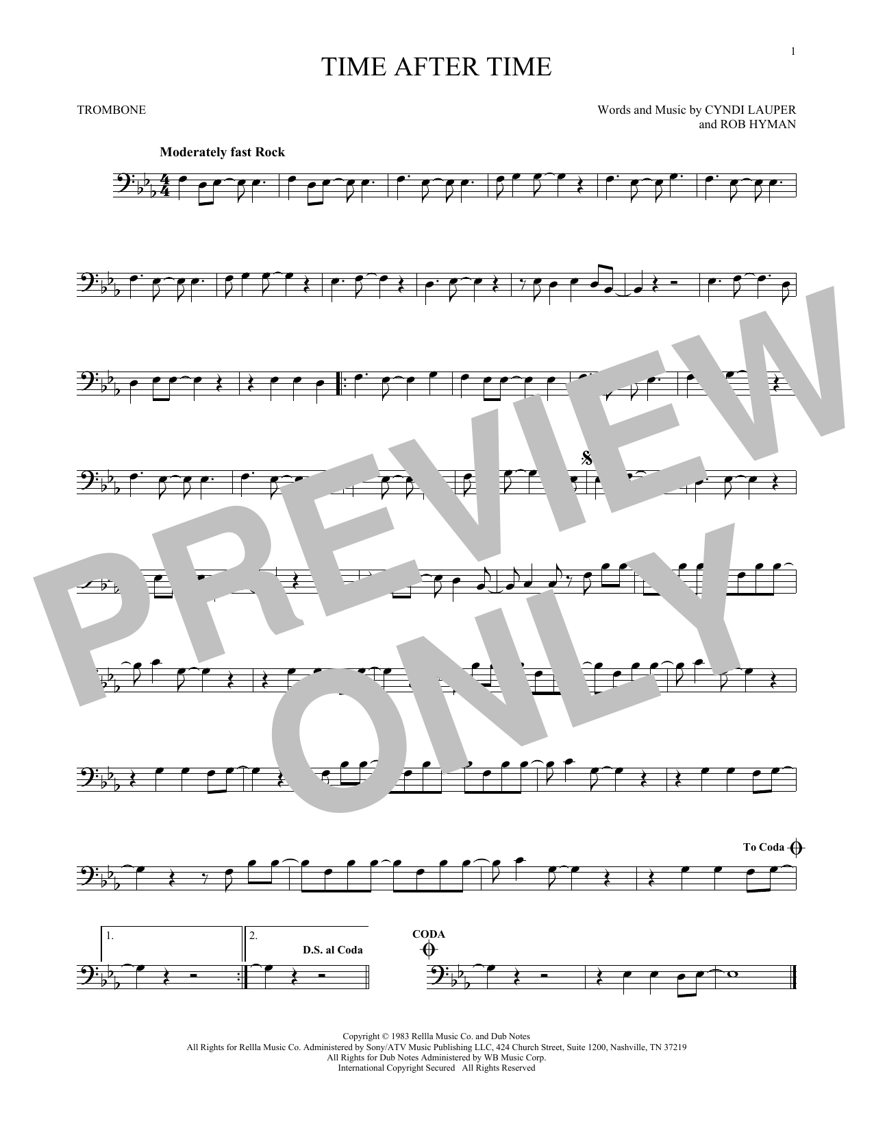 Product gallery: Page 1 of 1 Time After Time, Cyndi Lauper