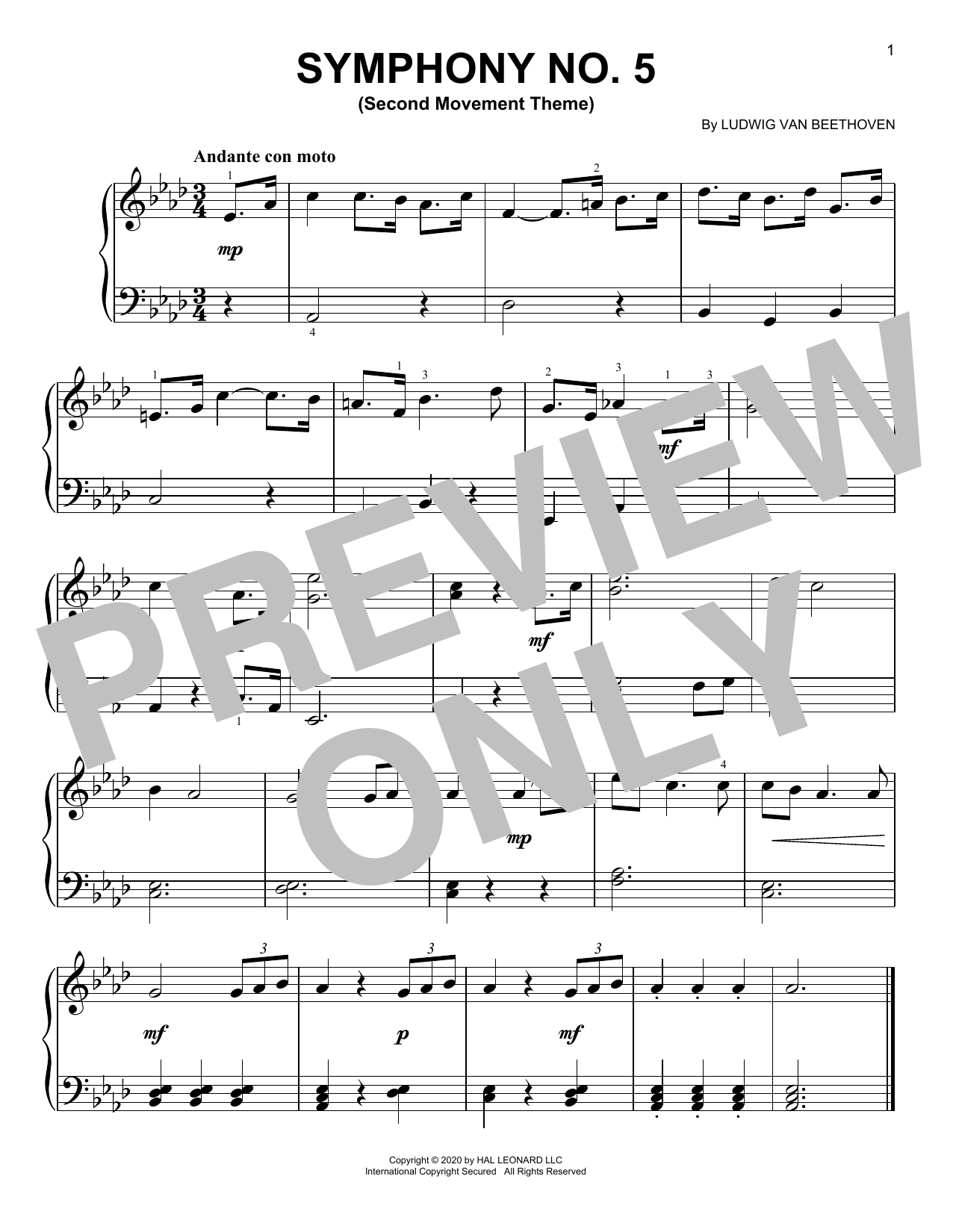 Produktbild zu: Symphony No. 5, Second Movement Excerpt