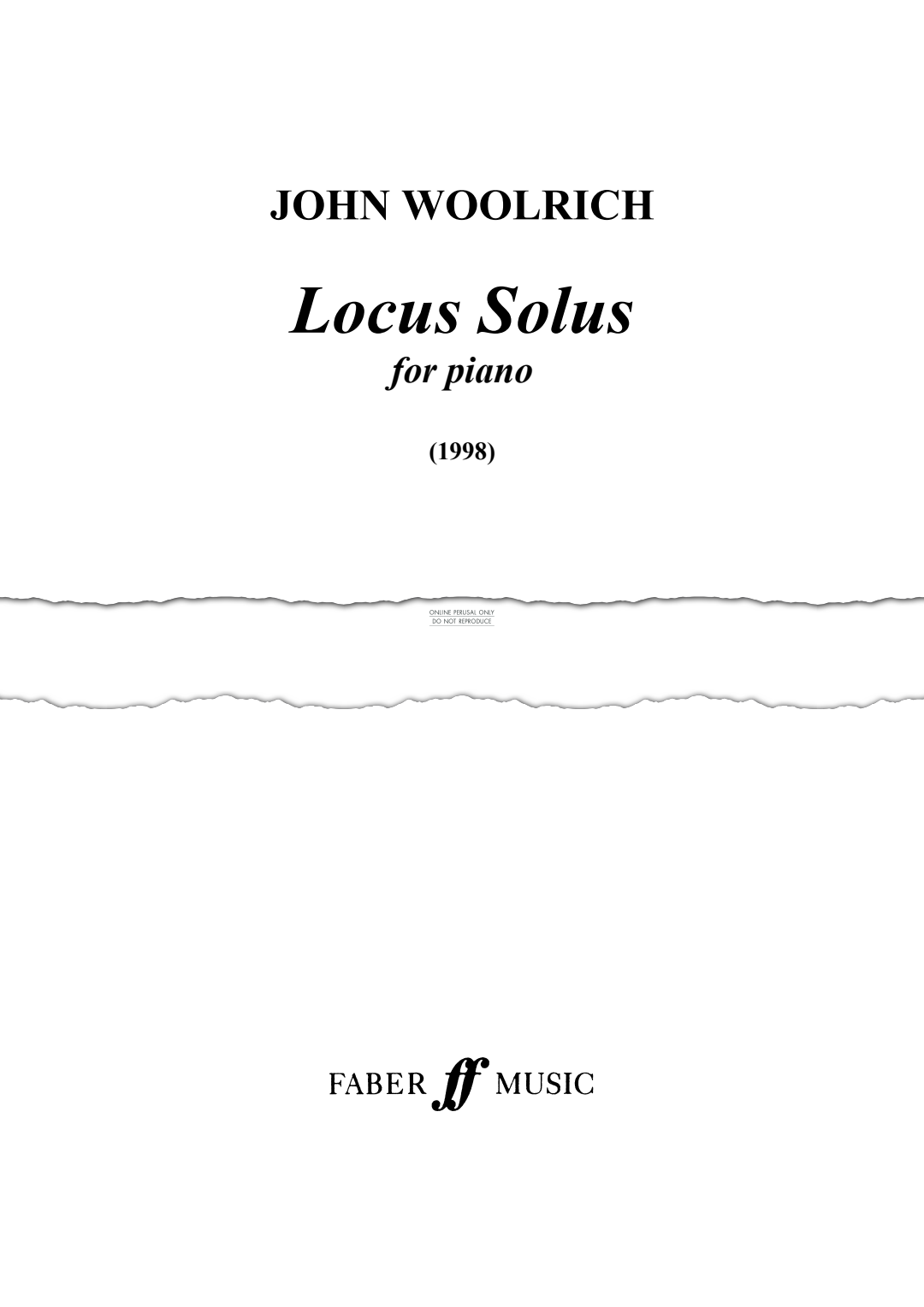 Produktgalerie: Seite 1 von 1 Locus Solus, John Woolrich, Klavier