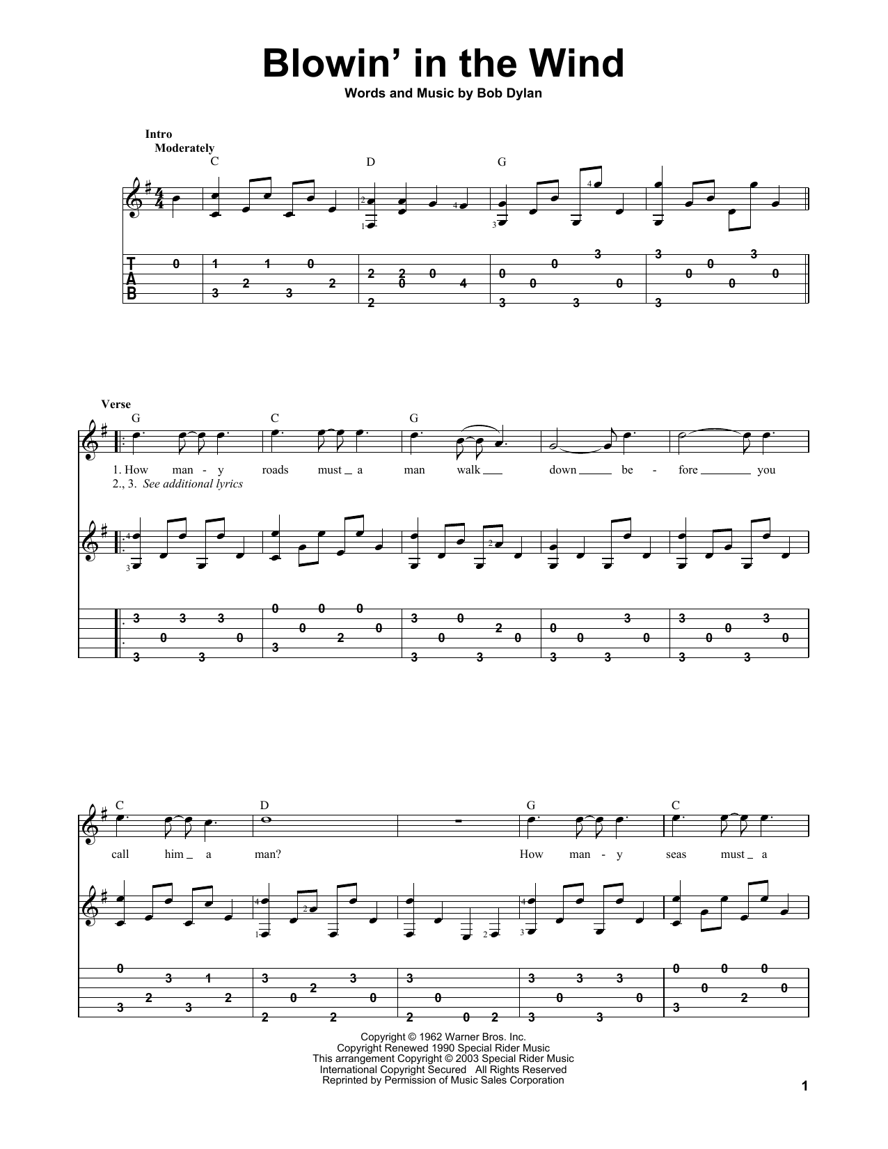 Produktgalerie: Seite 1 von 1 Blowin' In The Wind, Bob Dylan, Gitarre