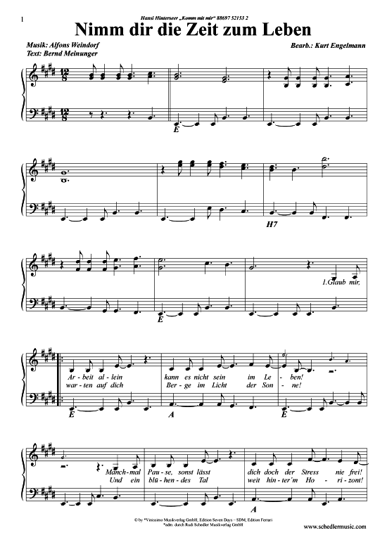 Produktbild zu: Nimm dir die Zeit zum Leben Hansi Hinterseer