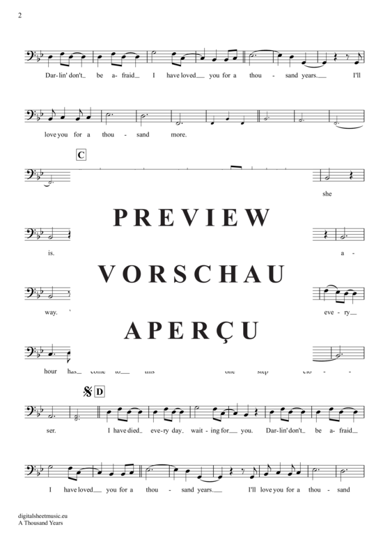 Product gallery: Page 3 of 4 A Thousand Years , Perri, Christina, (Posaune / Bariton)