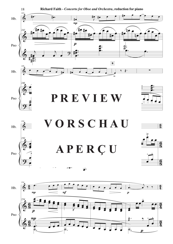 Product gallery: Page 19 of 21 Concerto for oboe and chamber orchestra , , (Oboe + Keyboard)