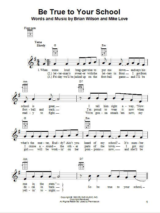 Product gallery: Page 1 of 1 Be True To Your School, The Beach Boys