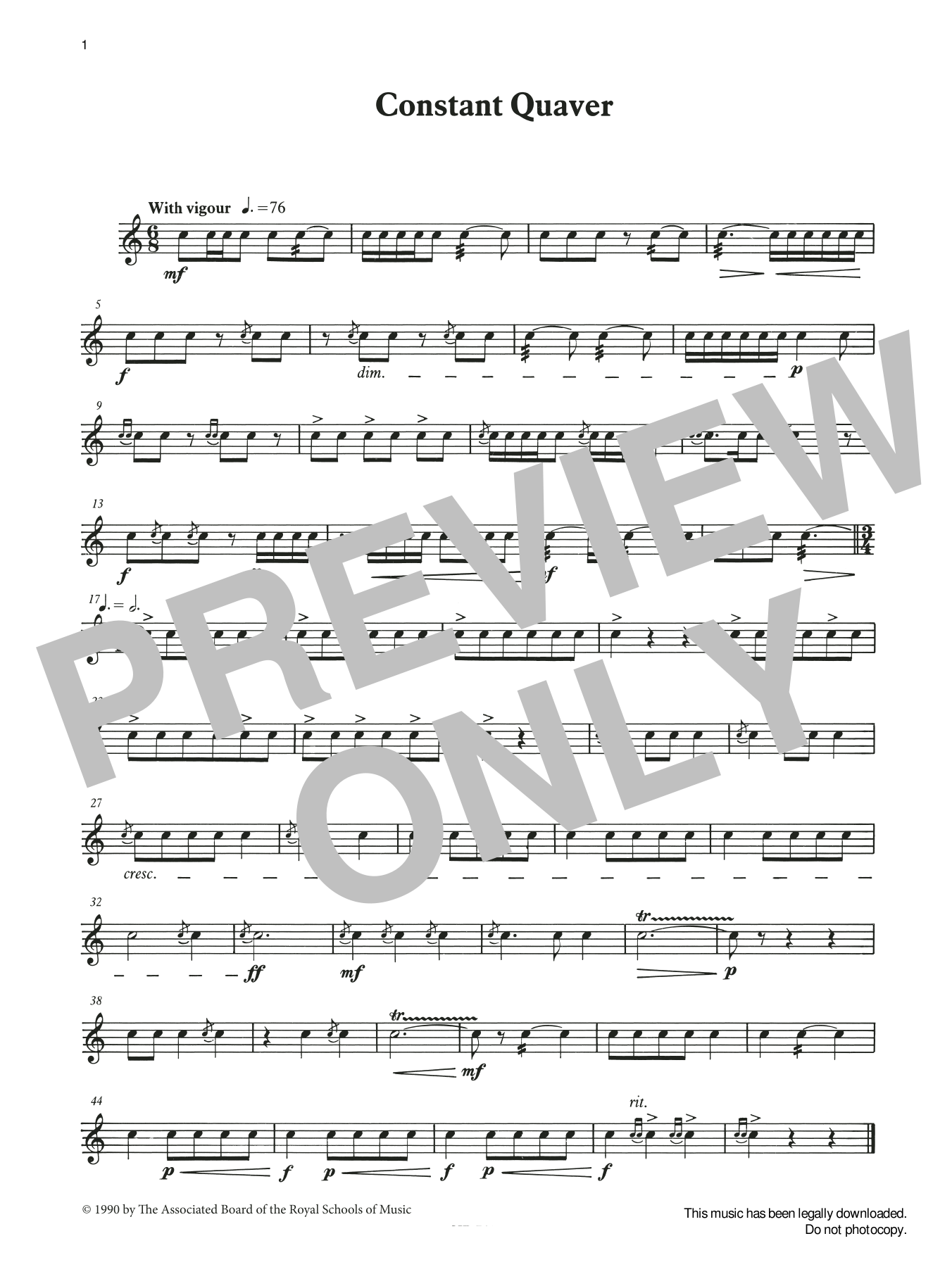 Produktgalerie: Seite 1 von 1 Constant Quaver from Graded Music for Snare Drum, Book II, Ian Wright and Kevin Hathaway, Percussion
