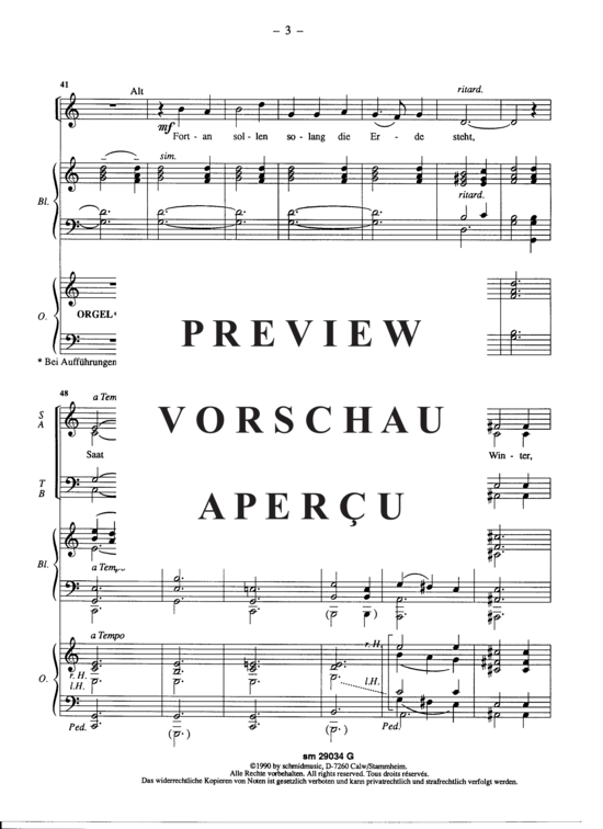 Product gallery: Page 6 of 13 Gottes Verheissung nach der Sindflut, Meditation für Chor (GCH/MCH) , ,  (Organ score edition)