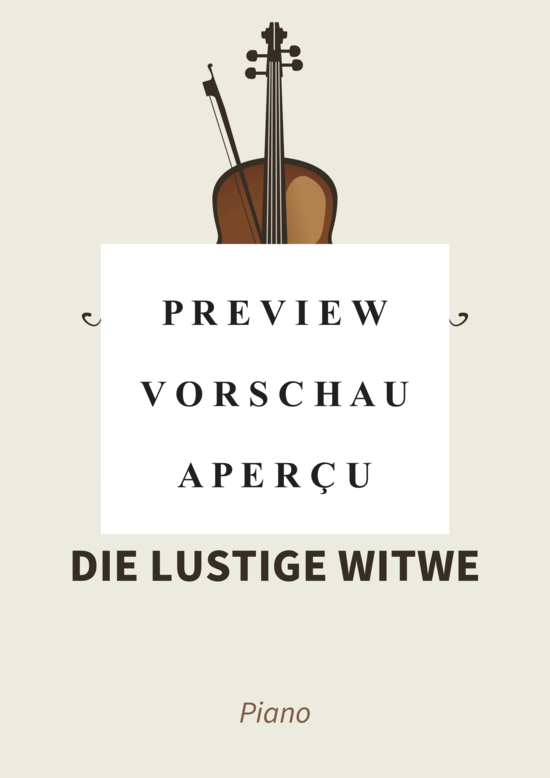 Product gallery: Page 2 of 13 Die Lustige Witwe - The Merry Widow , , Piano Solo