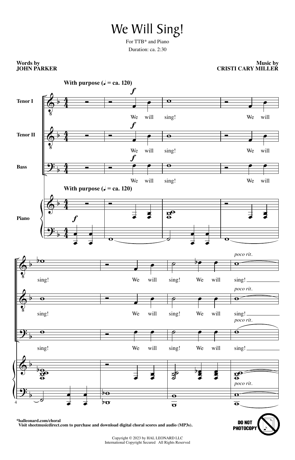 Produktbild zu: We Will Sing!