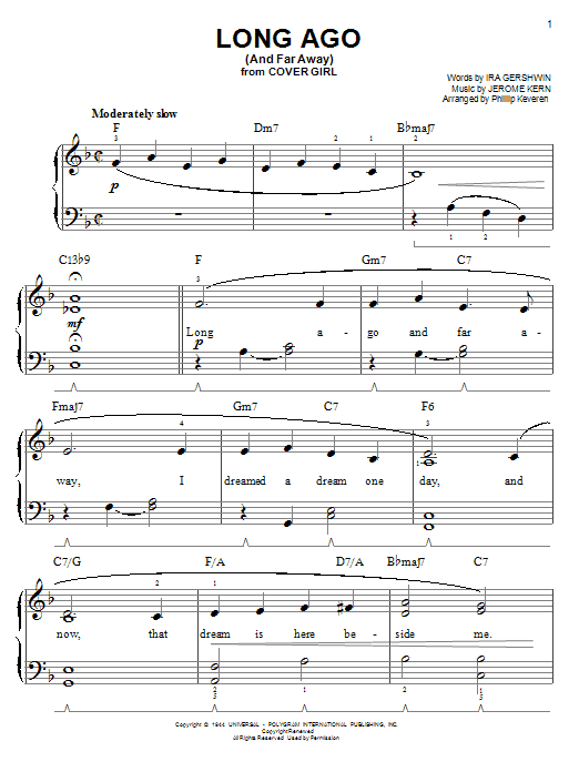 Produktbild zu: Long Ago (And Far Away) (arr. Phillip Keveren)
