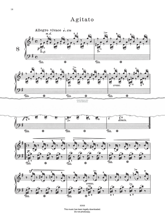 Produktbild zu: Agitato (Op. 109 No. 8)