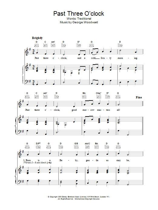 Produktgalerie: Seite 1 von 1 Past Three O Clock, Traditional, Gesang, Gitarre, Klavier