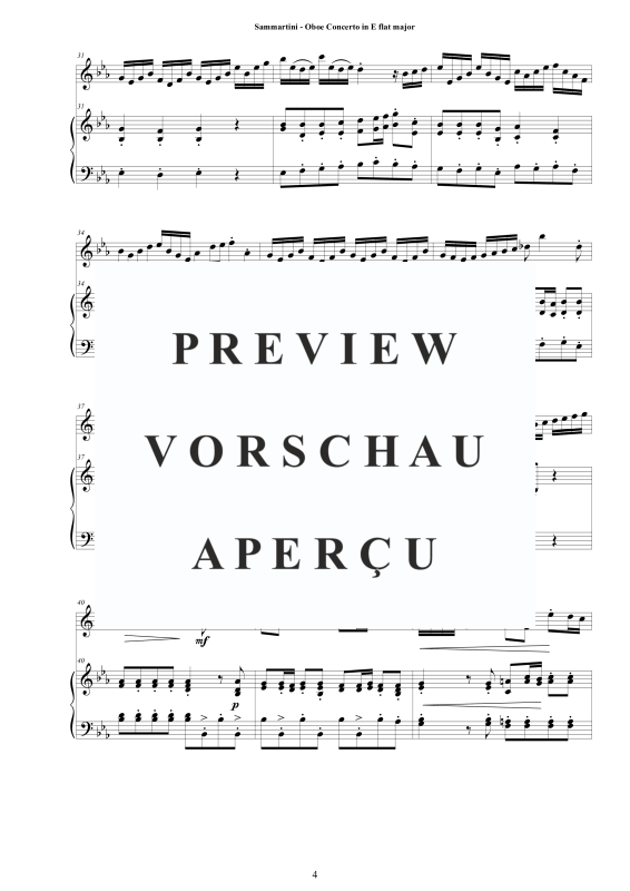 Produktgalerie: Seite 5 von 11 Oboen Konzert in Es-Dur, , Oboe und Cembalo/Klavier