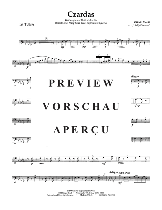 Product gallery: Page 15 of 18 Czardas , , (Tuba Quartett EETT)