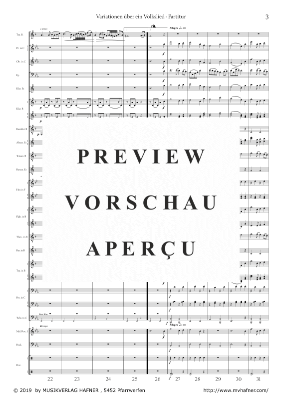 Product gallery: Page 8 of 11 Variationen über ein Volkslied, , (large wind orchestra)