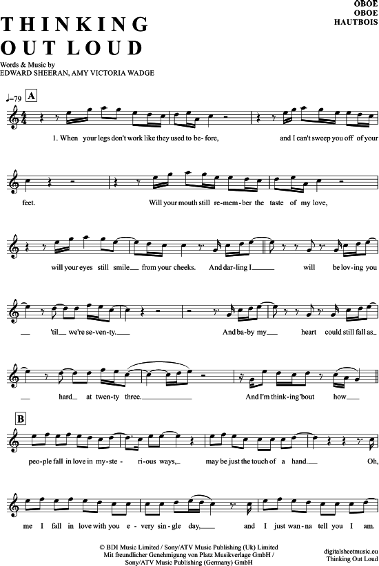 Produktbild zu: Thinking Out Loud Ed Sheeran