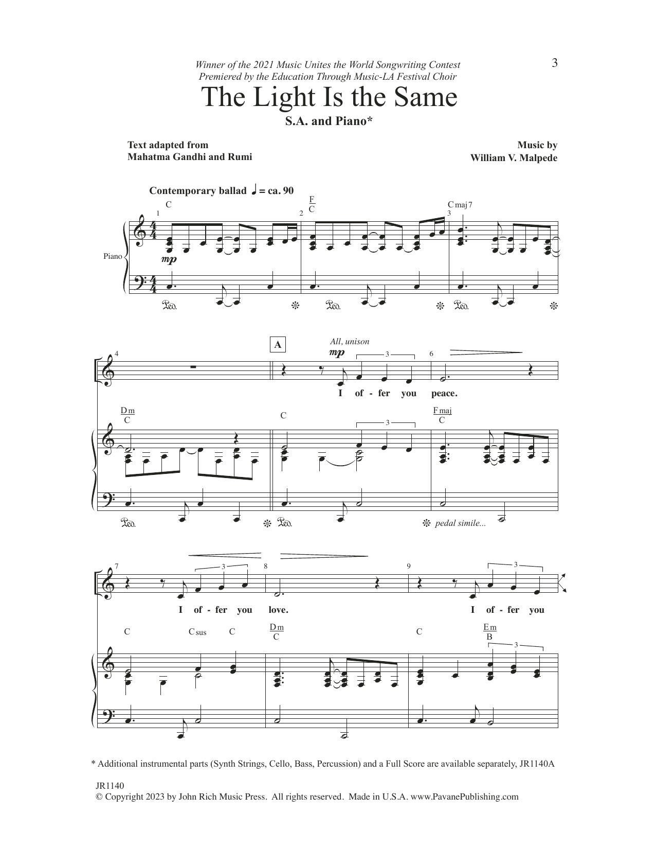 Produktbild zu: The Light Is The Same