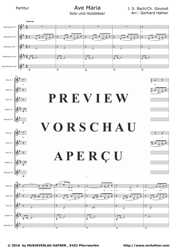 Product gallery: Page 5 of 11 Ave Maria, , (Clarinet Quintet)