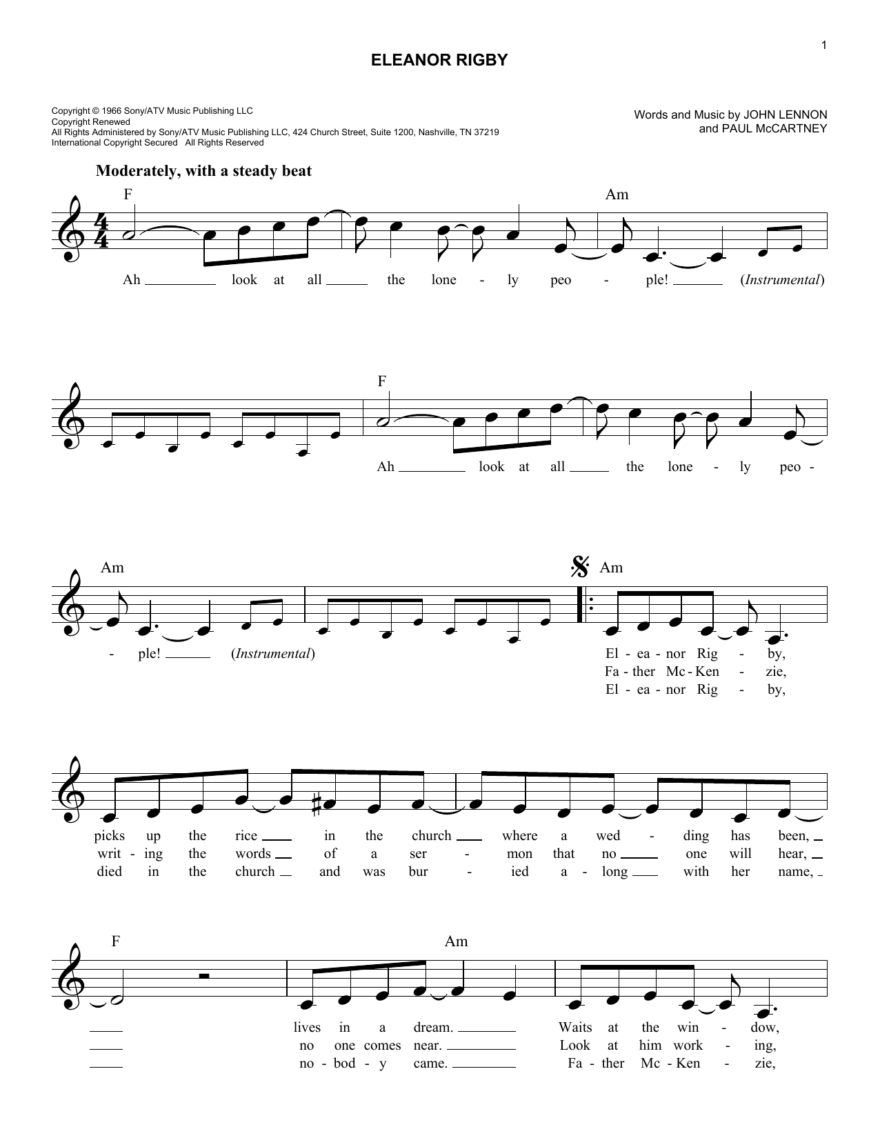 Produktgalerie: Seite 1 von 1 Eleanor Rigby, The Beatles