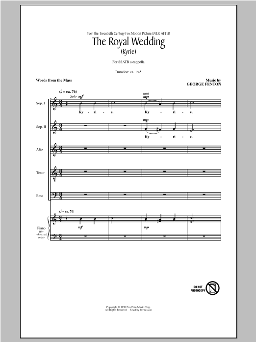Produktbild zu: The Royal Wedding (Kyrie)