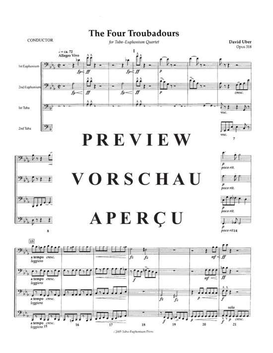 Product gallery: Page 5 of 21 The Four Troubadours , , (Tuba Quartett EETT)