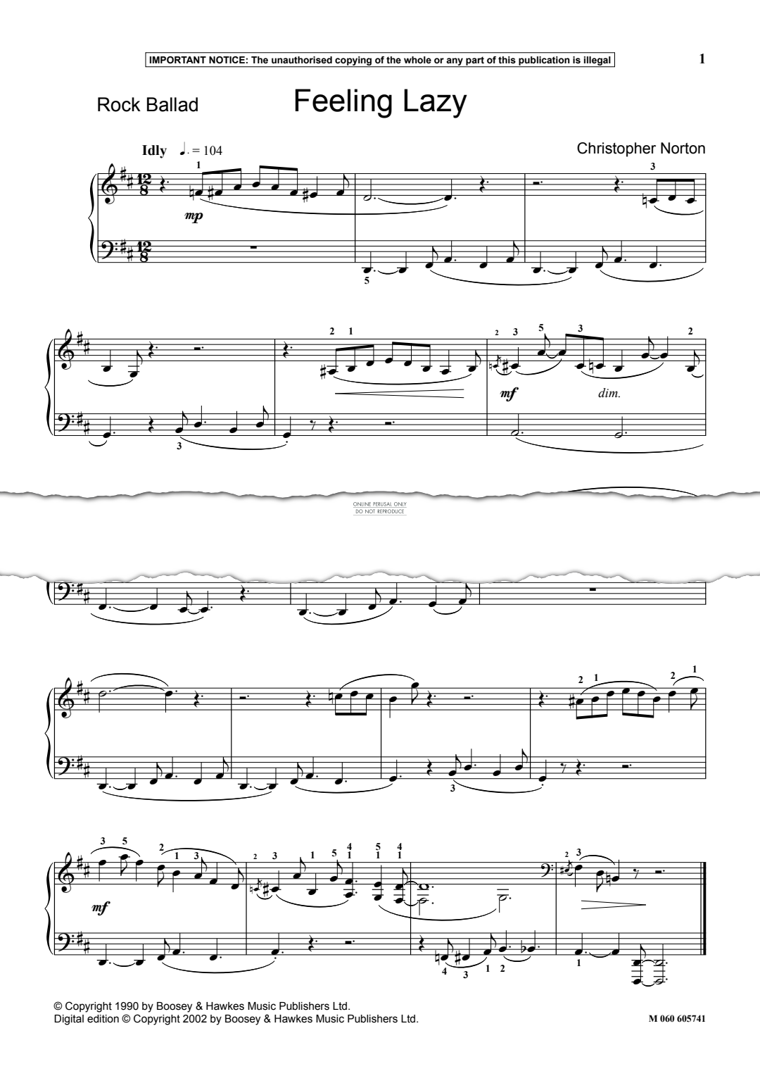 Produktgalerie: Seite 1 von 1 Feeling Lazy, Christopher Norton, Klavier