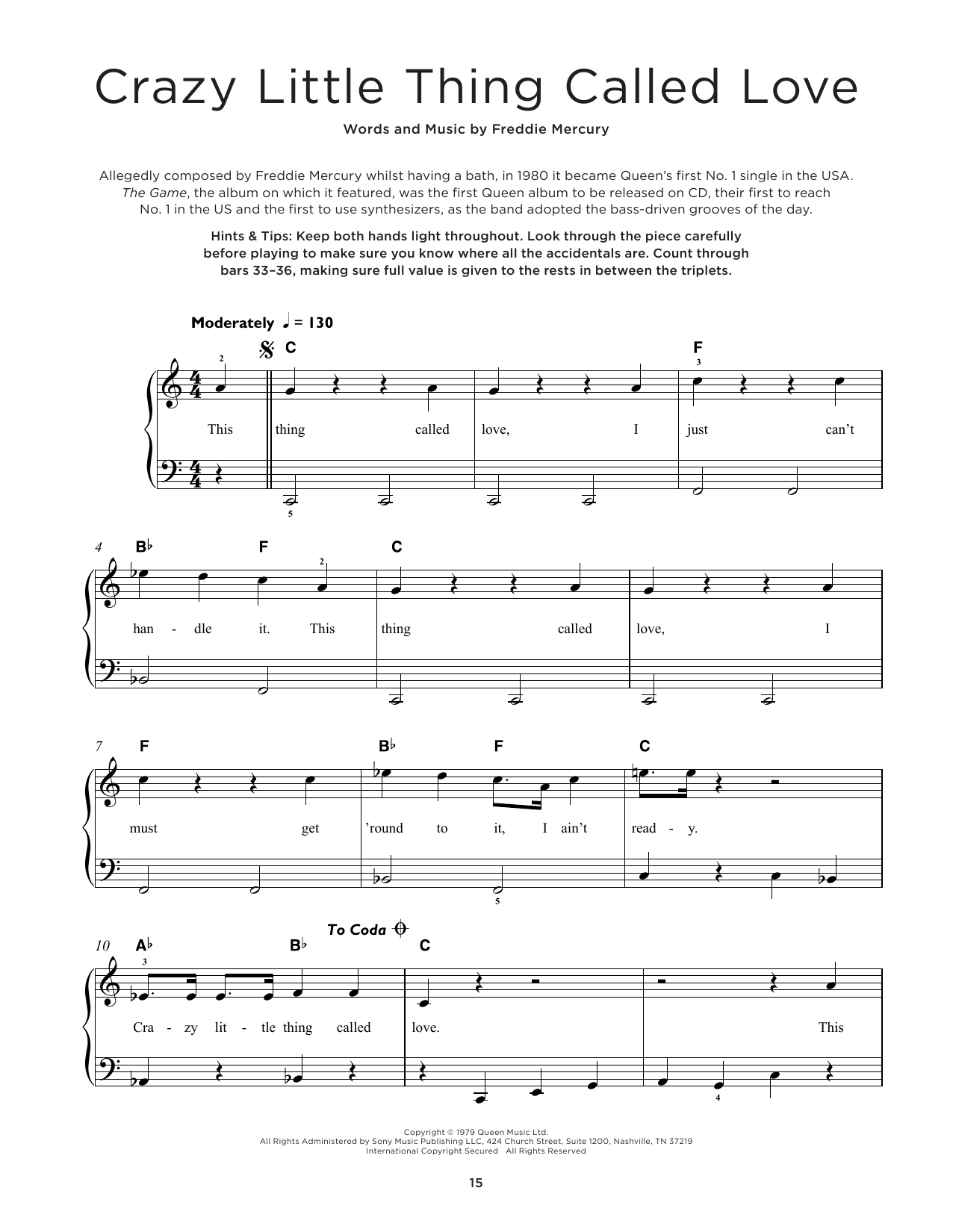 Produktbild zu:  Crazy Little Thing Called Love - Queen