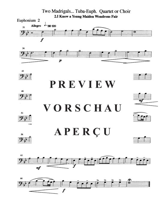Produktgalerie: Seite 10 von 14 Two Madrigals , , (Tuba Quartett EETT)