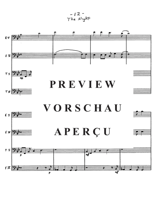Product gallery: Page 14 of 21 The Night , , (Tuba Quartet EETTt)