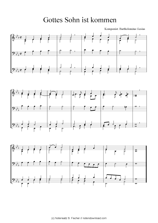 Produktbild zu: Gottes Sohn ist kommen Bartholomäus Gesius