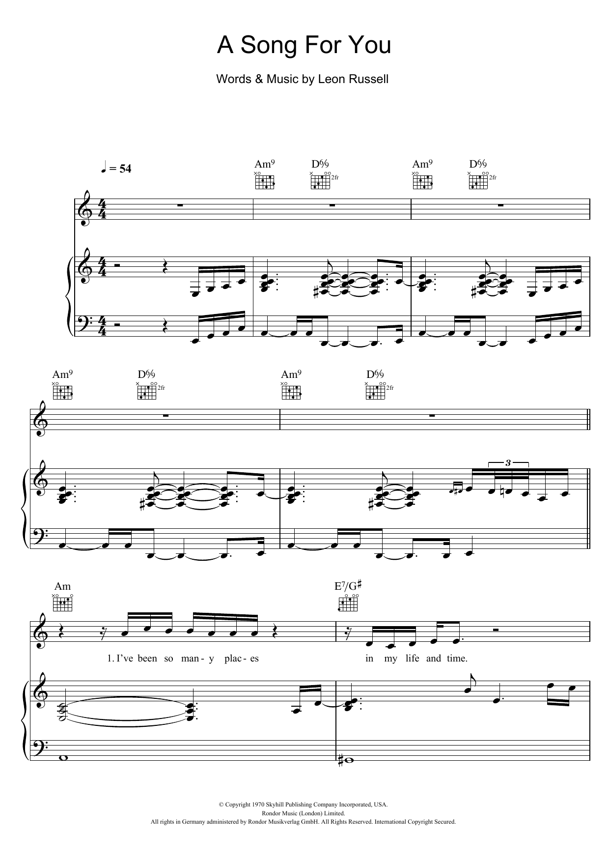 Produktbild zu: A Song For You