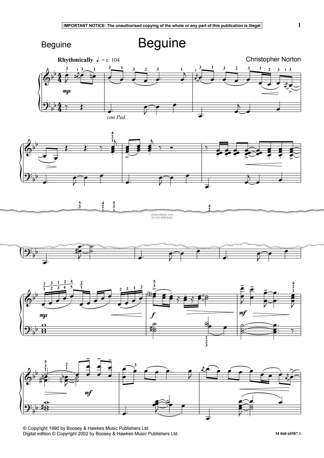 Produktgalerie: Seite 1 von 1 Beguine, Christopher Norton, Klavier