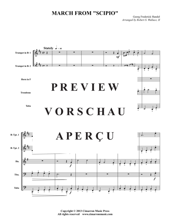 Produktgalerie: Seite 2 von 8 Marsch aus Scipio , , (Blechbläser-Quintett)