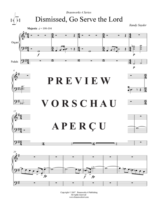 Produktgalerie: Seite 12 von 17 Dismissed, Go Serve the Lord, , (2xTrompete in B, Horn in F, Posaune)