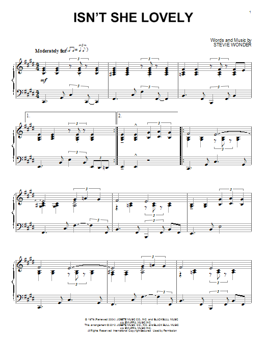 Product gallery: Page 1 of 1 Isn't She Lovely, Stevie Wonder