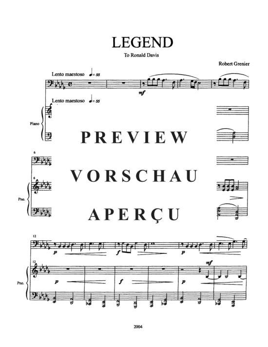 Produktgalerie: Seite 3 von 13 Legend , , (Tuba + Klavier)