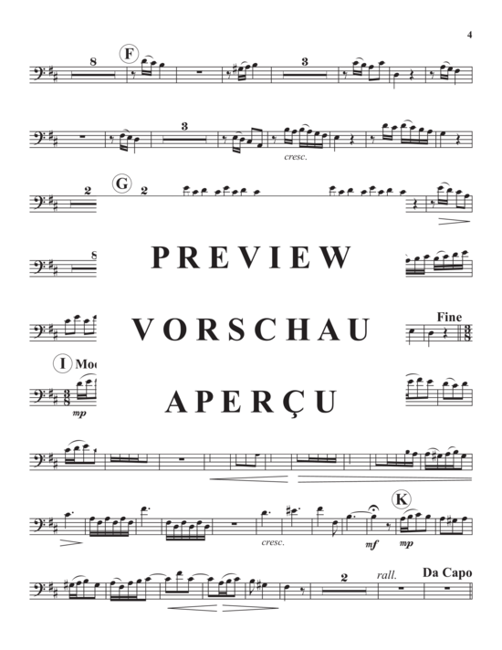 Product gallery: Page 18 of 21 Quartet in D Major, TWV 43:G2 , , (Trombone Quartet)