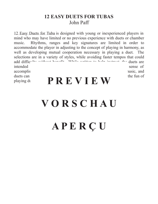 Product gallery: Page 3 of 21 12 Easy Duets for Tubas , , (Tuba Duet)