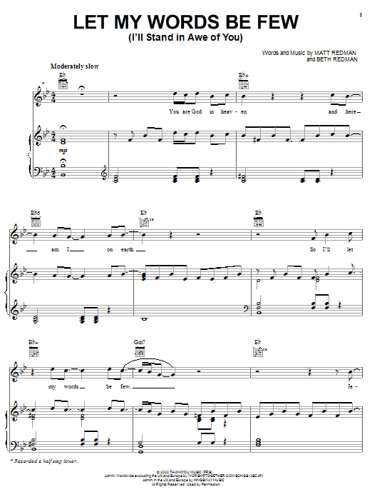 Produktbild zu: Let My Words Be Few (I'll Stand In Awe Of You)