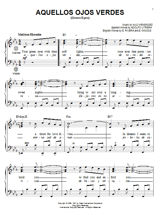 Product gallery: Page 1 of 1 Aquellos Ojos Verdes (Green Eyes), Nilo Menendez