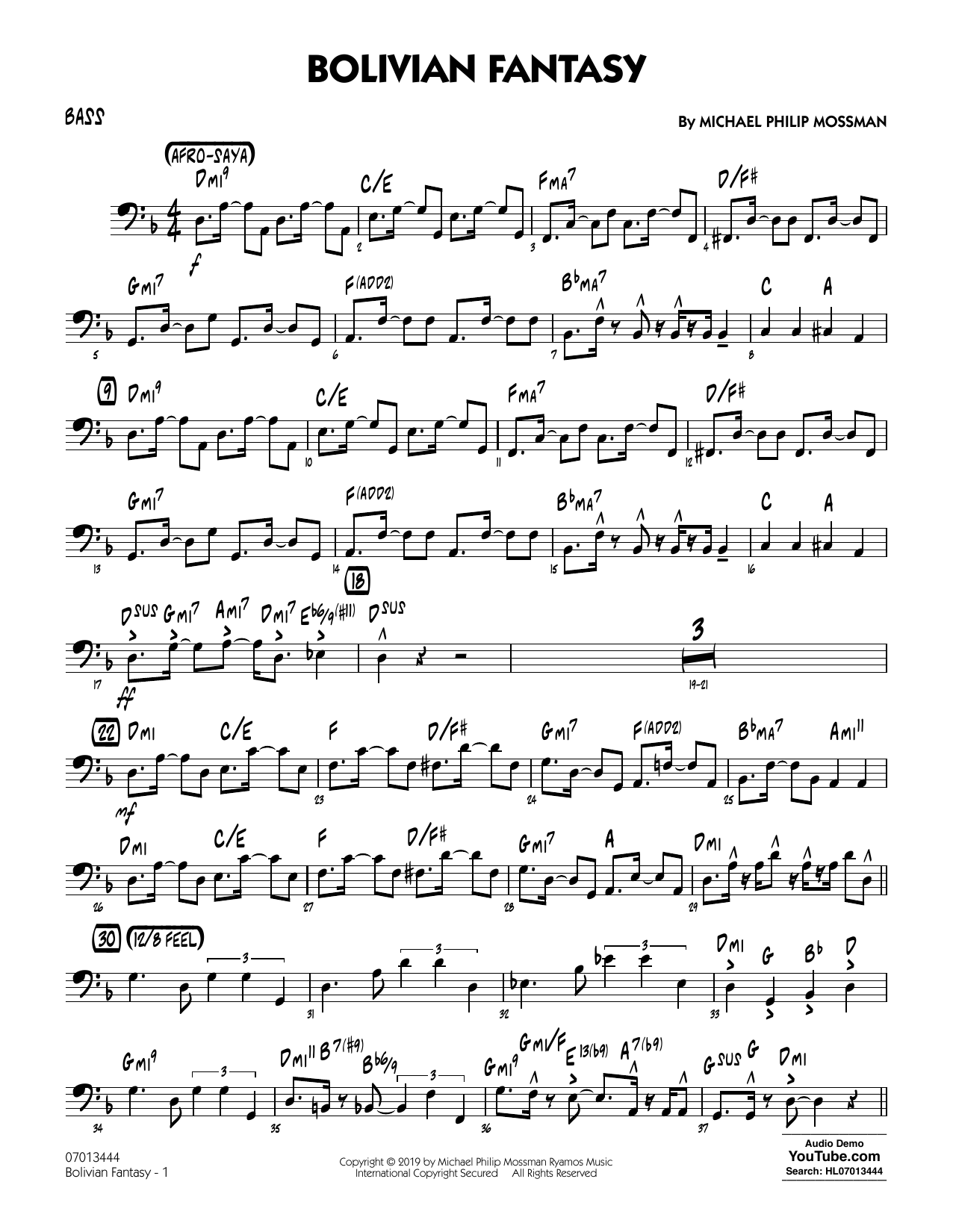 Produktgalerie: Seite 1 von 1 Bolivian Fantasy - Bass, Michael Philip Mossman